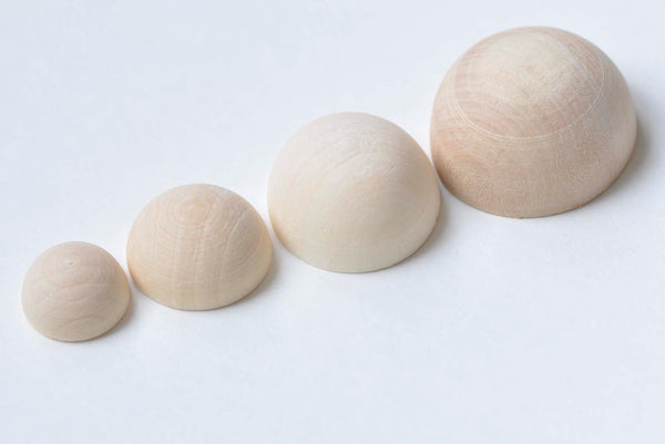 Unfinished Wood Half Ball Dome Hemisphere 15mm/20mm/30mm/40mm