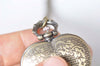 1 PC Antique Bronze/Platinum Heart Pocket Watch Necklace