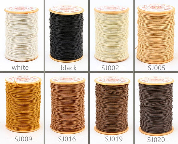 0.6mm Round Wax Cord Polyester Thread Hand Sewing Essential 60 meters