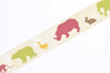 Animals Deco Tape Elephant Monkey Bear Adhesive Washi Tape 15mm Wide x 10M Roll A13305