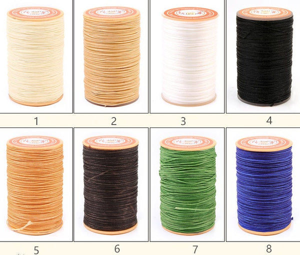 0.5mm Round Wax Polyester Thread Cord For Leather Craft 60 meters