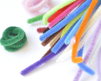 Chenille Stems Pipe Cleaner Tinsel Stems Wired Sticks Set of 5