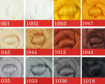 Australian Merino Wool Colorful Needle Felting 5G(0.17 OZ) A Pack