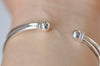 Shiny Silver Square Bangle Bracelet Blanks 25mm Set of 1 A7032
