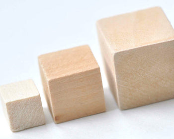 10 pcs Unfinished Natural Wood Cubes Findings (No Hole)  10mm/15mm/20mm
