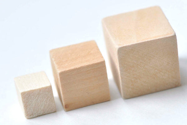 10 pcs Unfinished Natural Wood Cubes Findings (No Hole)  10mm/15mm/20mm