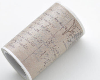 Retro Letter Washi Tape Wide Masking Tape 60mm wide x 5M A12535
