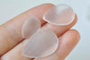 20 pcs Frosted Glass Dome Teardrop Cabochon Cameo