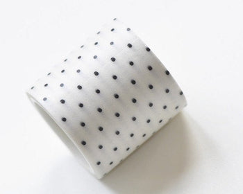 Retro Wide Black Polka Dots Adhesive Washi Tape 40mm Wide x 5M Roll A12805