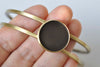 1 pc Antique Bronze Brushed Brass Bangle Bracelet Cuff 20mm/25mm
