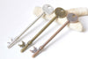 Antique Bronze/Copper/Silver Key Pendants Charms HEAVY Set of 5