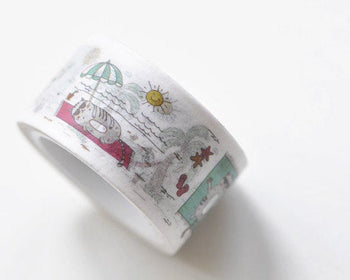 Cute Kitten In Holiday Washi Tape Japanese Masking Tape 20mm Wide x 5M A13133