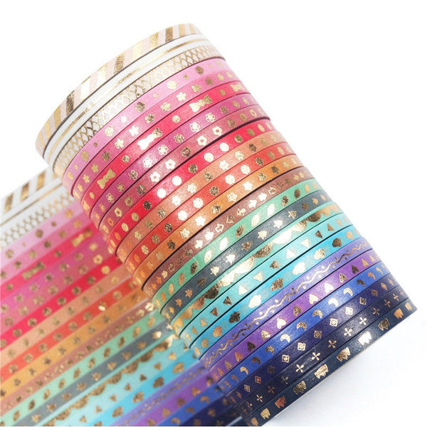 Silver Foil Today Skinny Washi Tape