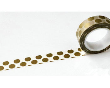 Polka Dots Adhesive Washi Tape 15mm Wide x 10M Roll A12145