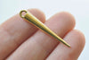 10 pcs Antique Gold Lovely Pin Spikes Charms 5x34mm