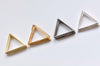 50 pcs Raw Brass/Gold/Antique Bronze/Silver Seamless Triangle Charms 15mm/17mm/20mm/24mm/29mm