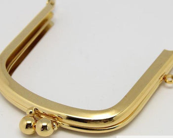 Gold Handle Purse Frame Small Size 7cm x 6.5cm ( 3"x 2 1/2" )