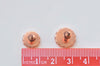 10 sets Anti Tarnish Rose Gold Ear Stud Earring Posts Scalloped Edge Bezel Size 10mm/12mm