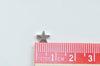 Platinum Tiny Blank Star Bracelet Beads 7mm Set of 10 A6737