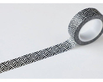 Retro Black Washi Tape 15mm x 10M Roll A12012