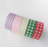 Set of 5 Grid Pattern Japanese Masking Tape 15mm wide x 5M long A12072