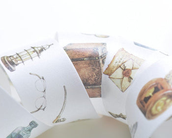 Retro Washi Tape Vintage Deco Tape With Release Paper 30mm x 3M A12433
