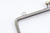Retro Metal Sewing Purse Frame /Handle Purse Frame Silver And Bronze 25cm (10")