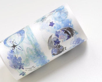 Moon Star Adhesive Washi Tape Wide Paper Tape 70mm Wide x 3M Roll A10706