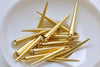 10 pcs Antique Gold Lovely Pin Spikes Charms 5x34mm