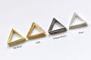 50 pcs Raw Brass/Gold/Antique Bronze/Silver Seamless Triangle Charms 15mm/17mm/20mm/24mm/29mm