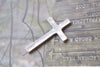 30 pcs Antique Silver Blank Cross Embellishment Stamping No Loop 14x25mm A1901