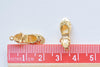 10 pcs 24K Gold High Heel Shoes Lady Floral Sandals Charms Pendants 7x20mm A4986