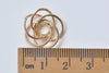 6 pcs of 24K Champagne Gold Brass Twisted Wire Flower 18mm A1596