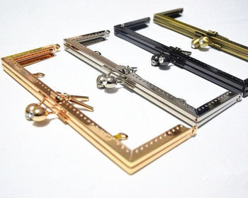 Retro Sewing Purse Frame With Handle 20cm x 7.5cm ( 7"x 3" Four Colors Available
