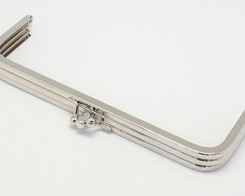 Retro Silver Metal Purse Frame Handle Purse Frame Glue-In Purse Frame 16.5cm x 5.5cm ( 6"x 2")
