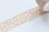 Retro Flower Washi Tape 20mm x 5M Roll ( 6/8" x 5 yards) A10610