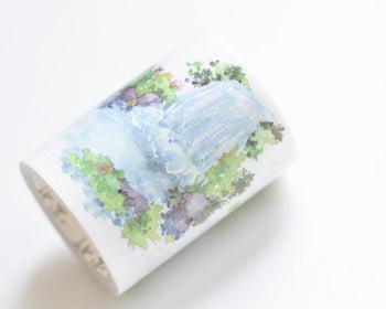 Retro Wide Washi Tape Garden River Natural Masking Tape 50mm Wide x 3 Meters Roll A10637