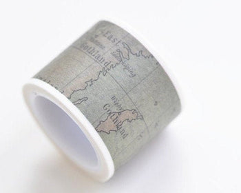 World Map Washi Tape Nautical Map 30mm Wide x 5M A12559