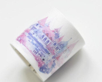 Vintage Castle Colorful Washi Tape/ Wide Japanese Masking Tape 40mm x 3M A10702