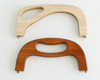25cm ( 10") Retro Purse Frame / Large Wood Handle Purse Frame With Screws