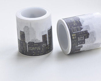 City Washi Tape House Japanese Masking Tape/ Black Wide Deco Tape 40mm Wide x 5M Roll A12415