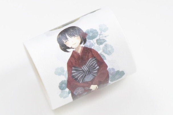 Japannese Girl Geisha Washi Tape Wide Masking Tape 45mm x 3M A10672