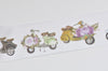 Motorcycle With Flower Washi Tape 30mm wide x 5M long (approx. 1.2 inch wide x 5.5 yards long) A12239