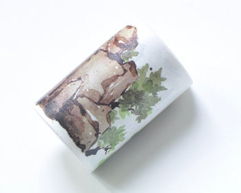 Retro Rockery Scenery Wide Washi Tape 55mm x 3 Meters Roll A13199