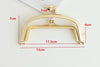 13cm (5") Double Purse Frame Bag Hanger Glue-in Style With Cat Head Kisslock