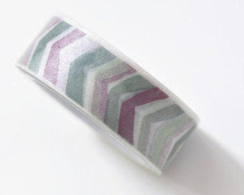 Colorful Chevron Adhesive Washi Tape 15mm Wide x 5M Roll A13034