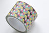 Retro Wide Colorful Triangle Adhesive Washi Tape 30mm Wide x 5M Roll (1" x 5 yards) A10666