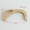 25cm ( 10") Retro Purse Frame / Large Wood Handle Purse Frame With Screws