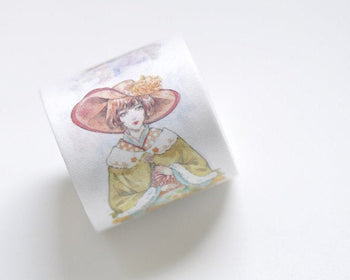 Elegant Girl / Retro Lady Washi Tape Roll 35mm wide x 3 Meters A12375
