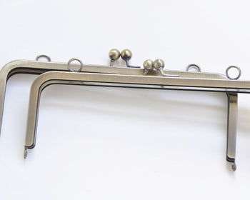 22cm Brushed Brass Purse Frame Clutch Bag Purse Frame Glue-In Style